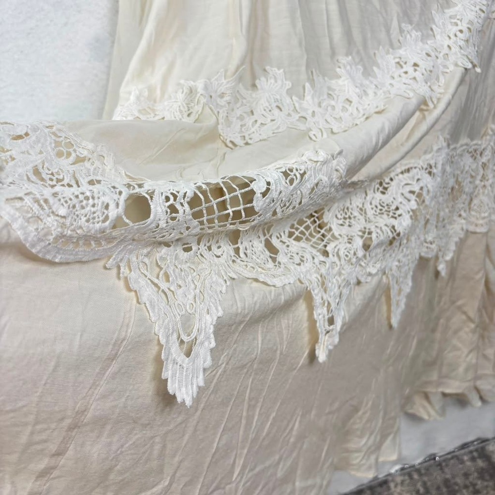 Joyfolie Alondra Maxi Dress Gardenia Crochet Halter 2XS Boho Fairy Wedding - Picture 15 of 16